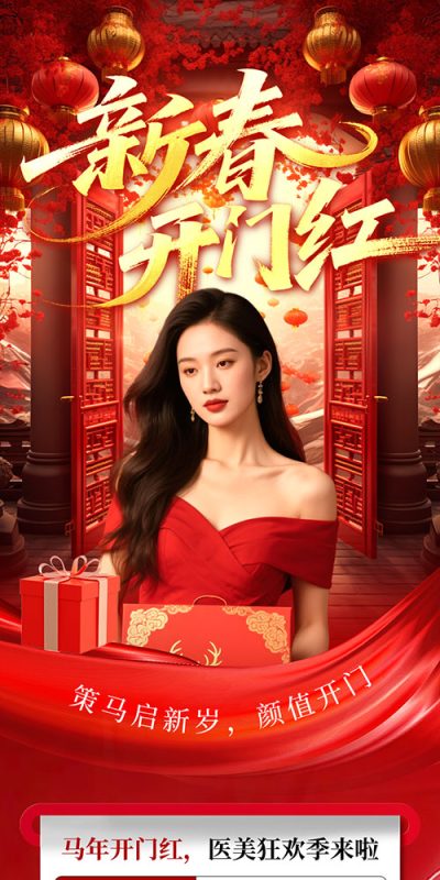 马年春节商场活动视觉设计素材包(15).psd